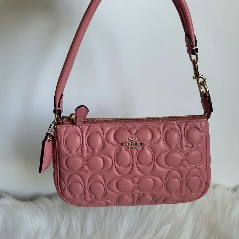 Coach Nolita 19 Pink Quilted Leather Shoulder Bag Excellent